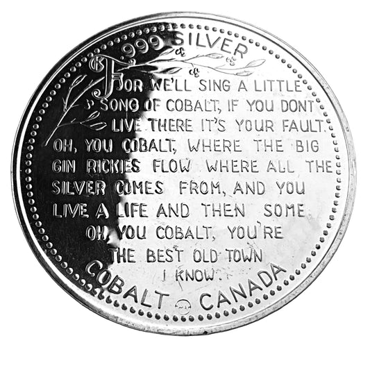 30 g 1973 Cobalt Train Song 999 Silver Round