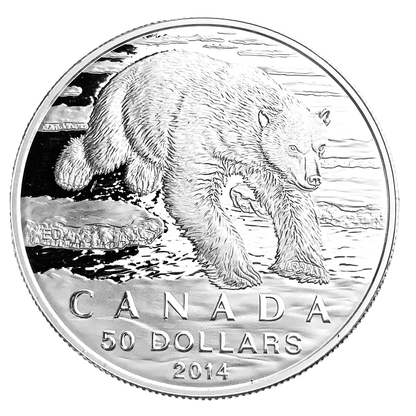 .500 ozt Iconic Polar Bear 9999 Silver $50