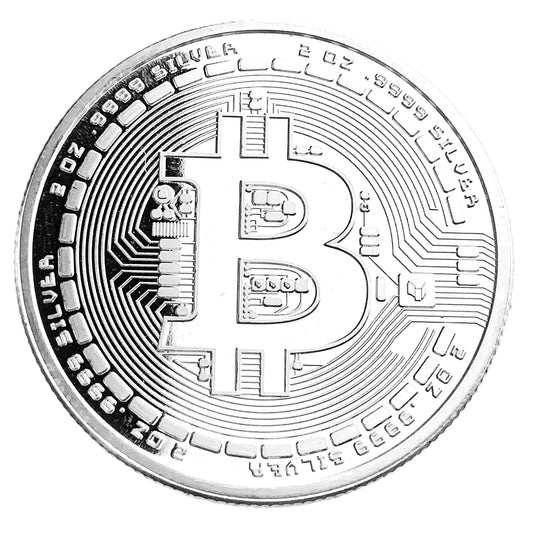 2 ozt Bitcoin Crypto 9999 Silver Round