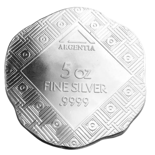 5 ozt Argentia Alexander the Great 9999 Silver Art Bar