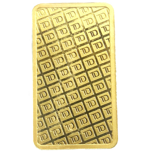 1 gram Toronto Dominion TD 9999 Gold Bar
