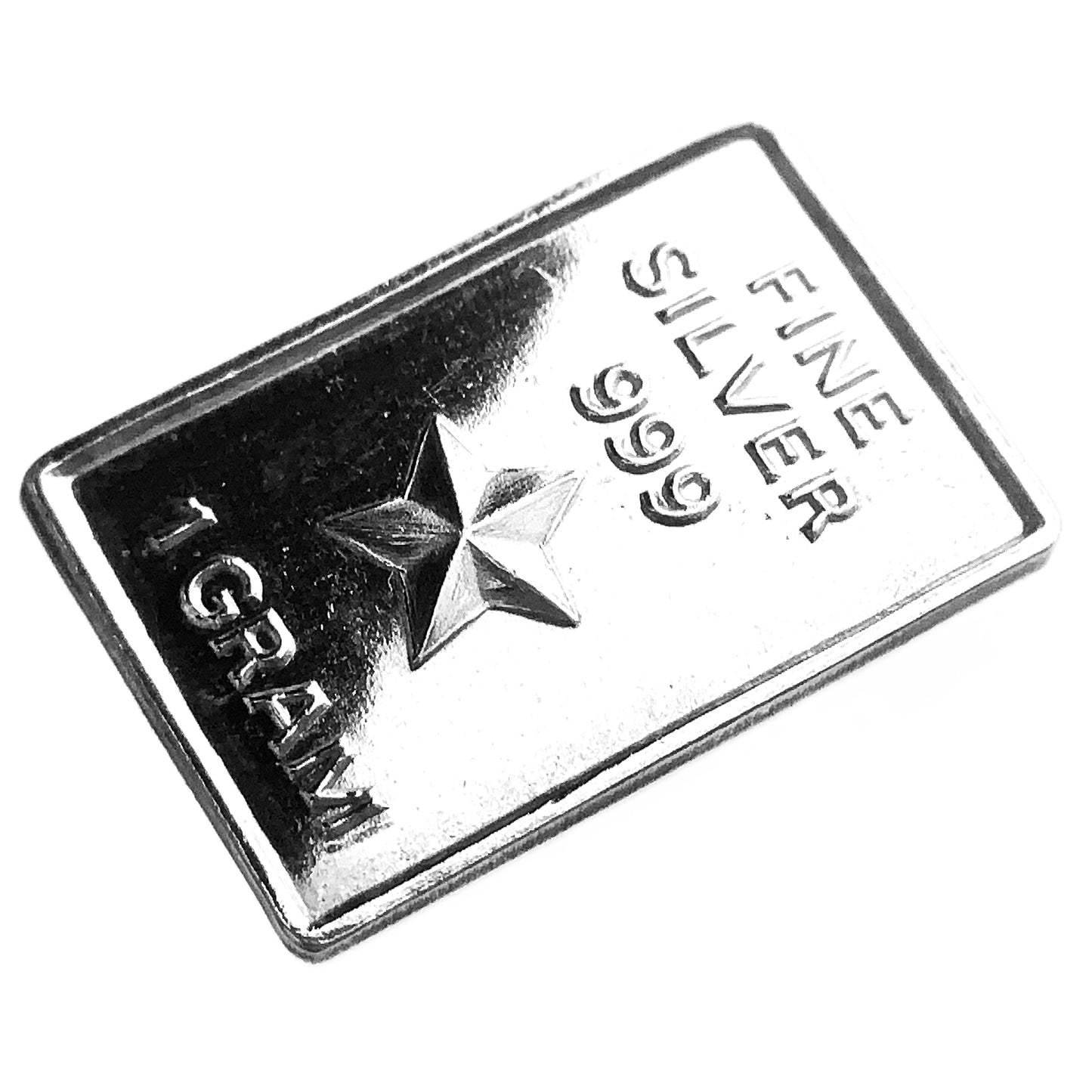 1 gram Five Pointed Star 999 Silver Bar