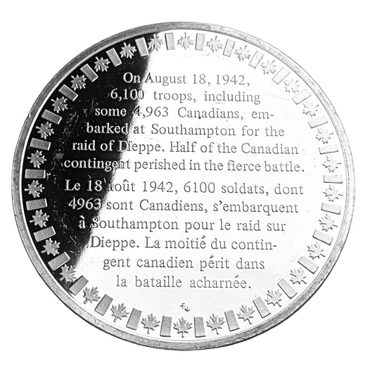 1.145 ozt Battle of Dieppe 925 Silver