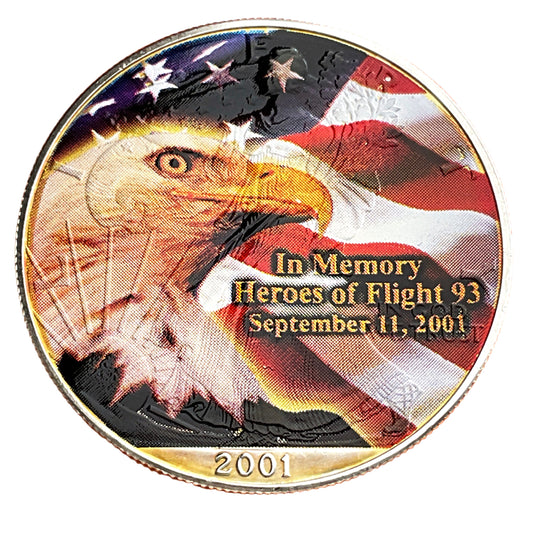 1 ozt Heroes Flight 93 Silver 999 Eagle $1