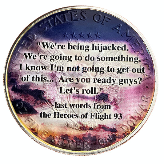 1 ozt Heroes Flight 93 Silver 999 Eagle $1