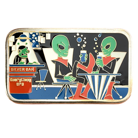 1 ozt Everything UFO 999 Silver Bar