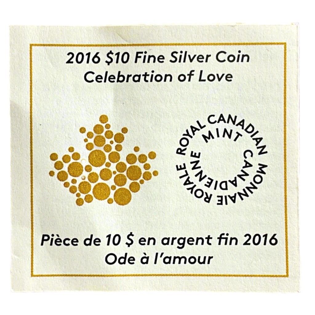.250 ozt  Celebration Love 9999 Silver $10