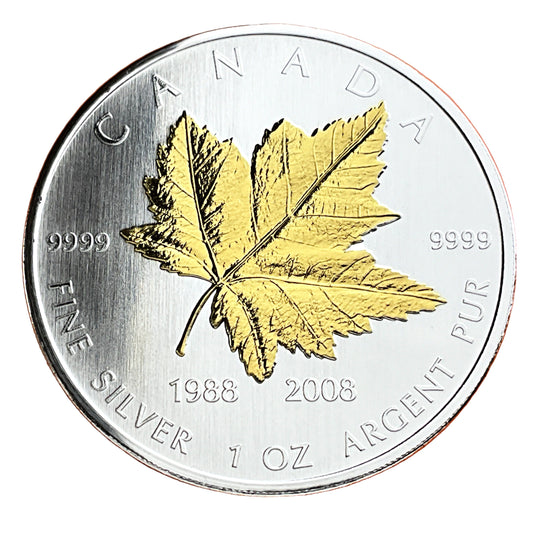 1.01 ozt 20th Anniv. Silver Maple 9999 Coin
