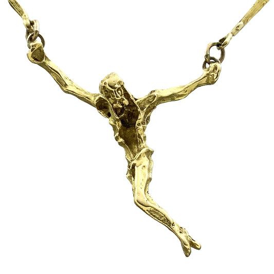 18K Salvador Dali Christo de San Juan Christ of Saint John of the Cross Pendant Chain