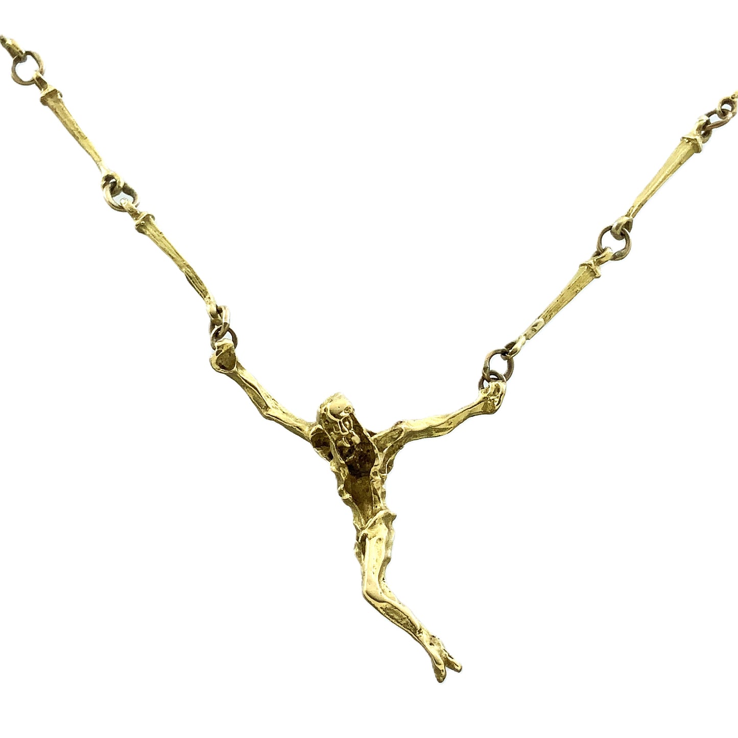 18K Salvador Dali Christo de San Juan Christ of Saint John of the Cross Pendant Chain