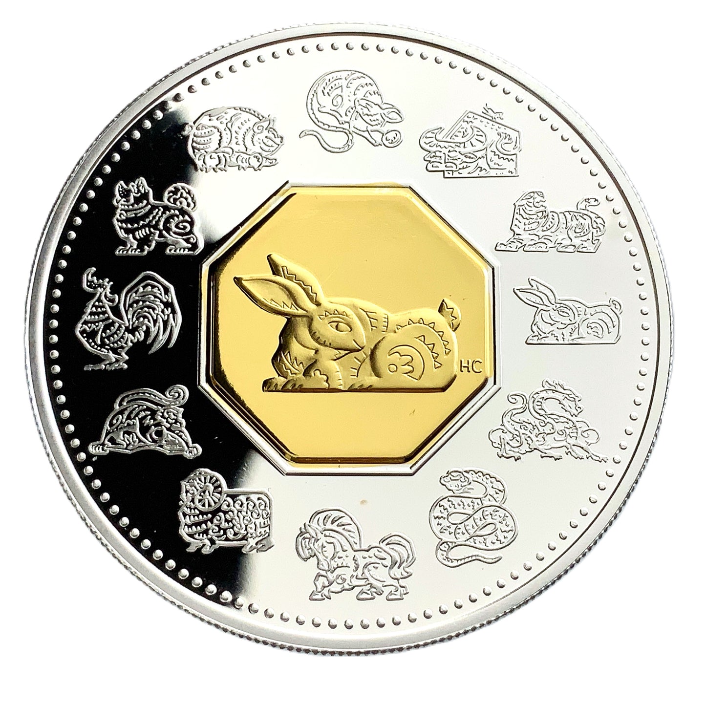 1.011 ozt Year of the Rabbit Lunar Silver $15