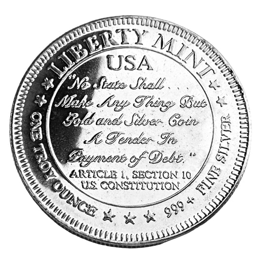 1 ozt Statue of Liberty 999 Silver Round