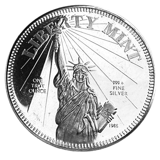 1 ozt Statue of Liberty 999 Silver Round