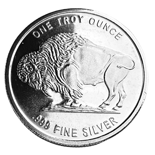 1 ozt Indian Buffalo 999 Silver Round