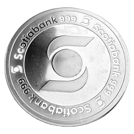 1 ozt Vintage Scotiabank 999 Silver Round