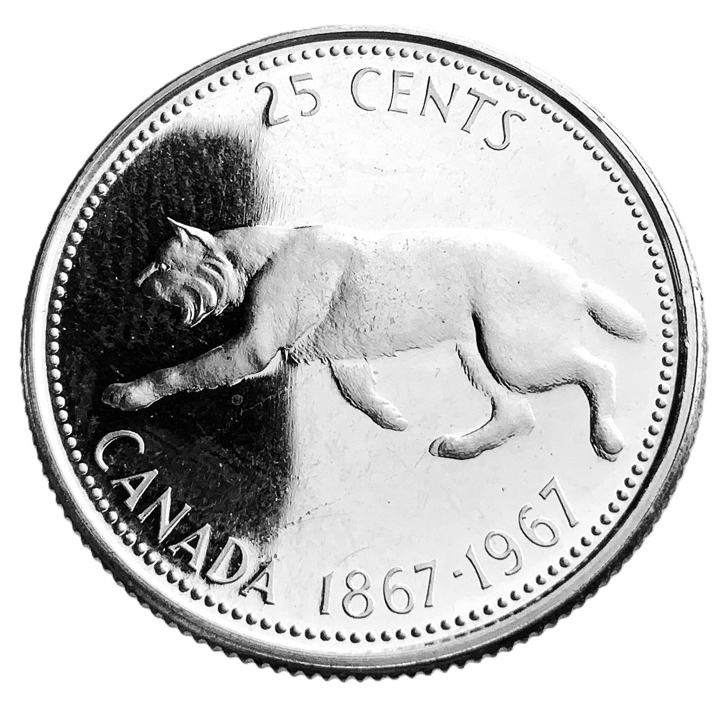 .12 ozt 1967 Bobcat Quarter Silver 25¢