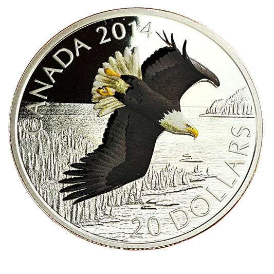 1.01 ozt Soaring Bald Eagle 9999 Silver Coin