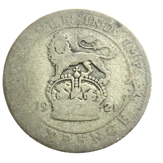 .042 ozt 1921 Great Britain Silver Shilling