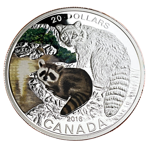 1.01 ozt Racoon 9999 Silver Coin