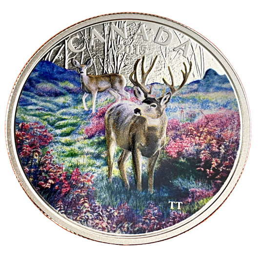 1.02 ozt Morning Mule Deer 9999 Silver Coin