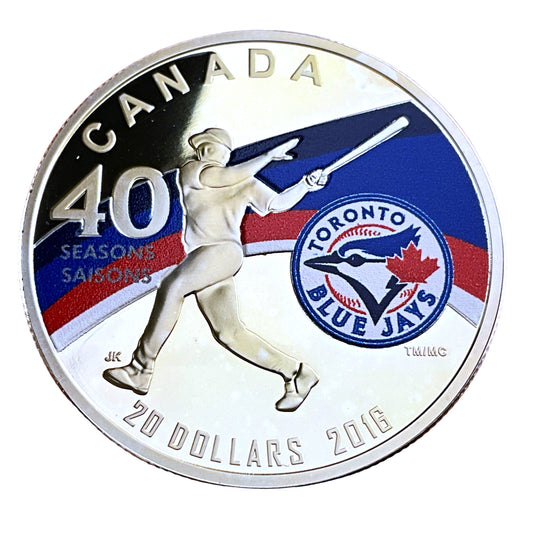 1.01 ozt 40th Anniv. Blue Jays 9999 Coin