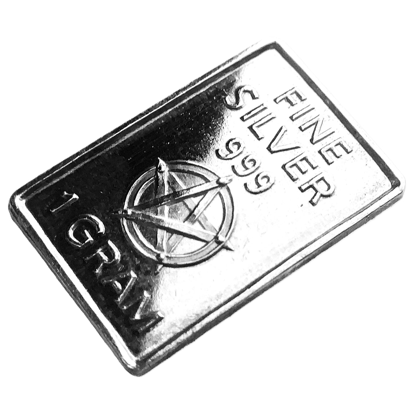 1 gram Pentagram Symbol 999 Silver Prepper Bar