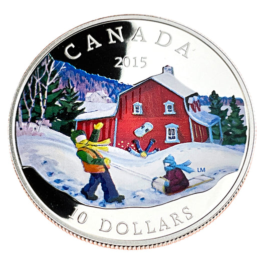 .510 ozt Winter Scene 9999 Silver Coin