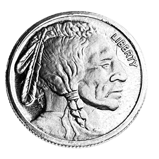 .100 ozt Indian Buffalo 9999 Silver Round