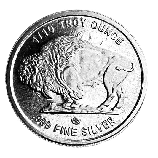 .100 ozt Indian Buffalo 9999 Silver Round