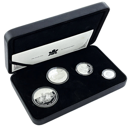 1.85 ozt The Arctic Fox 9999 Silver Set