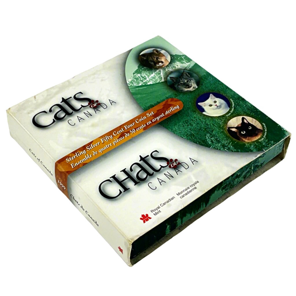 1.108 ozt Cats of Canada RCM Silver Set 50¢