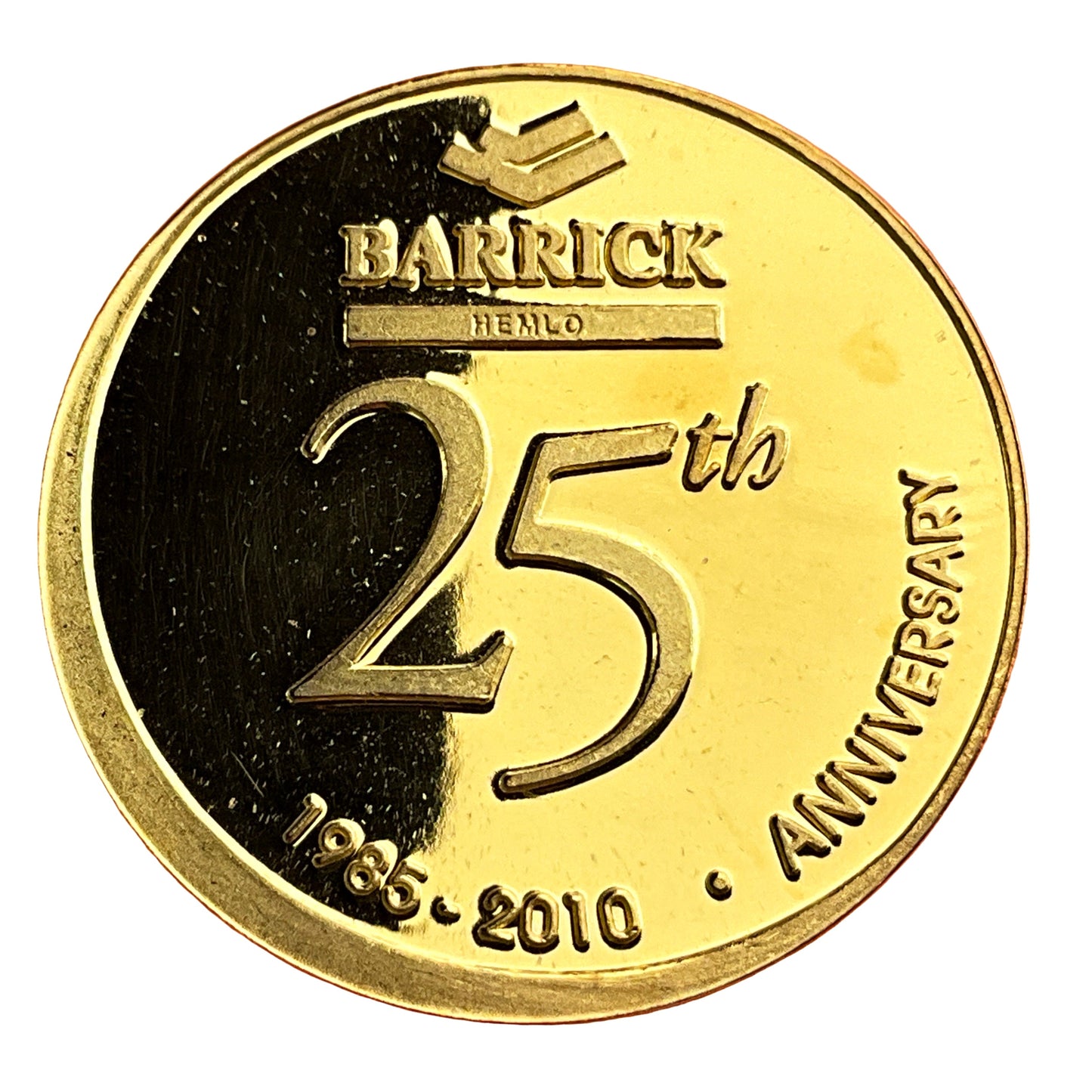 1 ozt Barrick Hemlo 25th Anniv. 999 Silver
