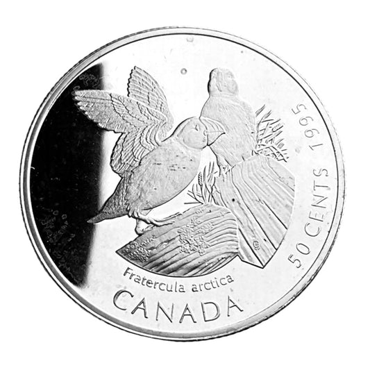 .277 ozt Atlantic Puffins Silver 50¢ Coin