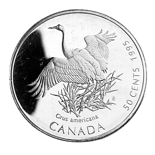 .277 ozt Whooping Crane Silver 50¢ Coin