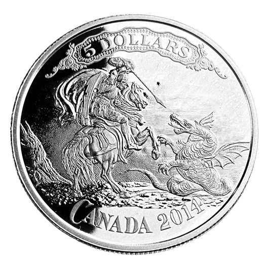 .740 ozt Slaying Dragon 9999 Silver $5