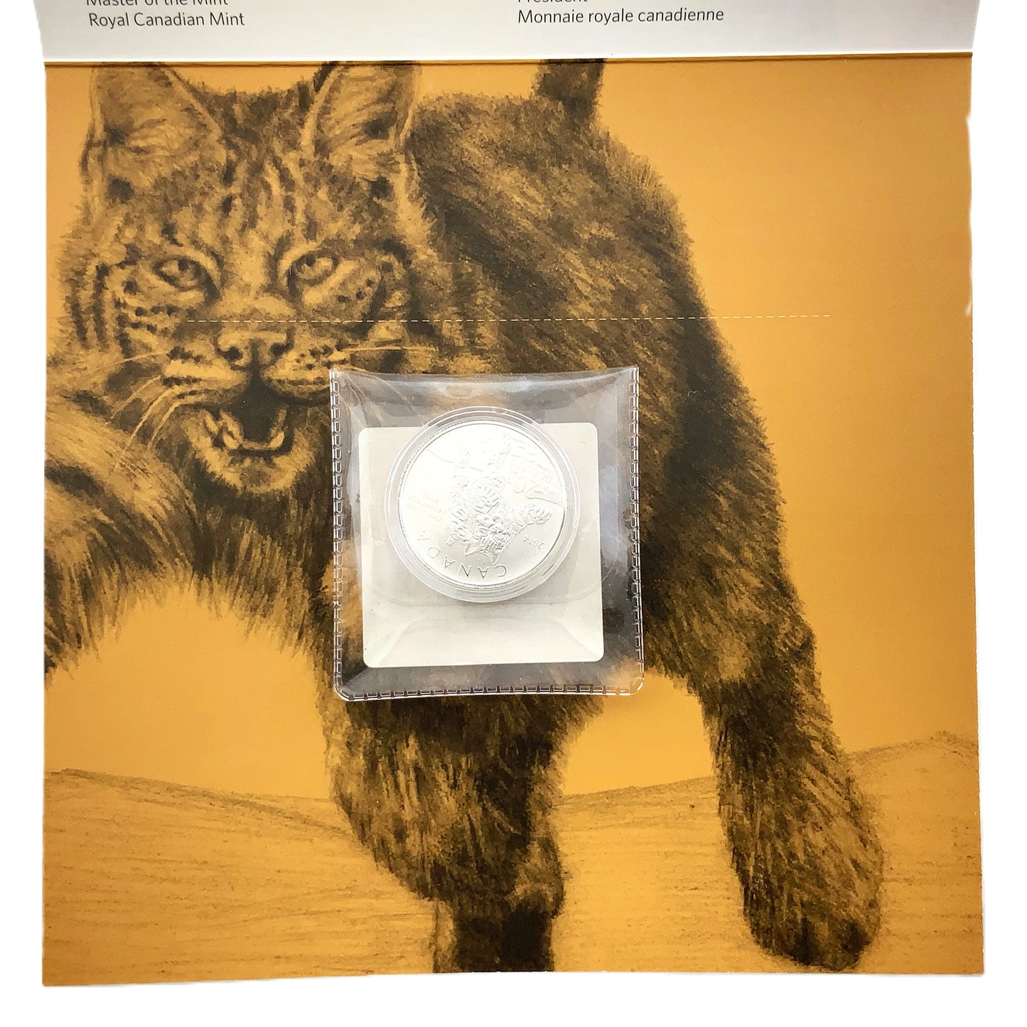 .250 ozt Bobcat 9999 Silver $20 Coin