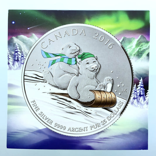 .255 ozt Winter Fun 9999 Silver $25