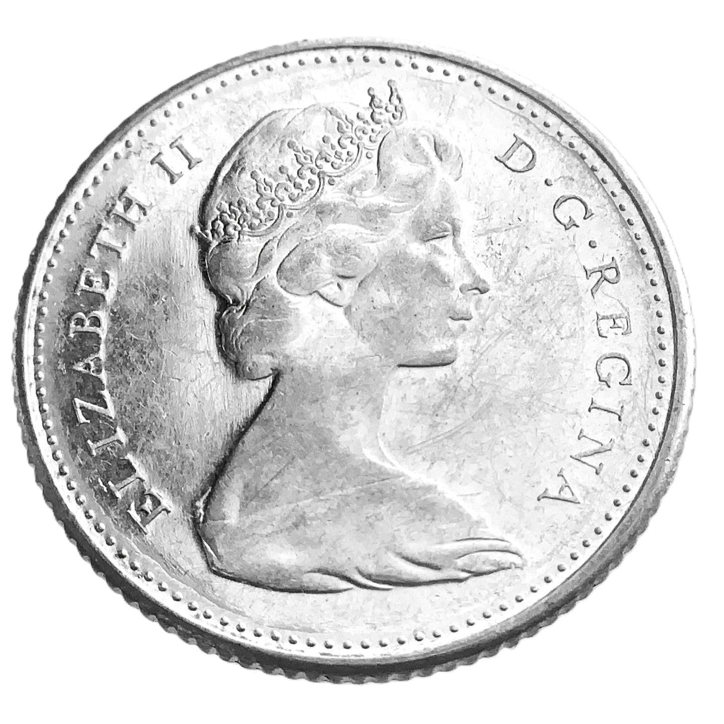 .048 ozt 1967 Mackerel Bluenose Silver 10¢