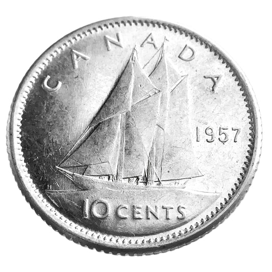 .06 ozt SHTF Bluenose Silver Dimes 10¢