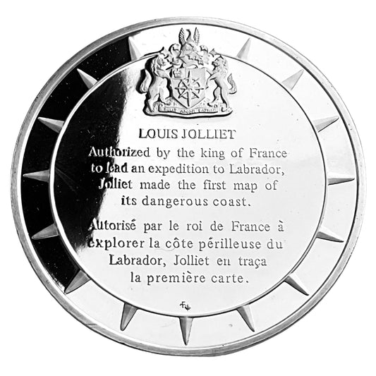 1.210 ozt Louis Jolliet Silver Round