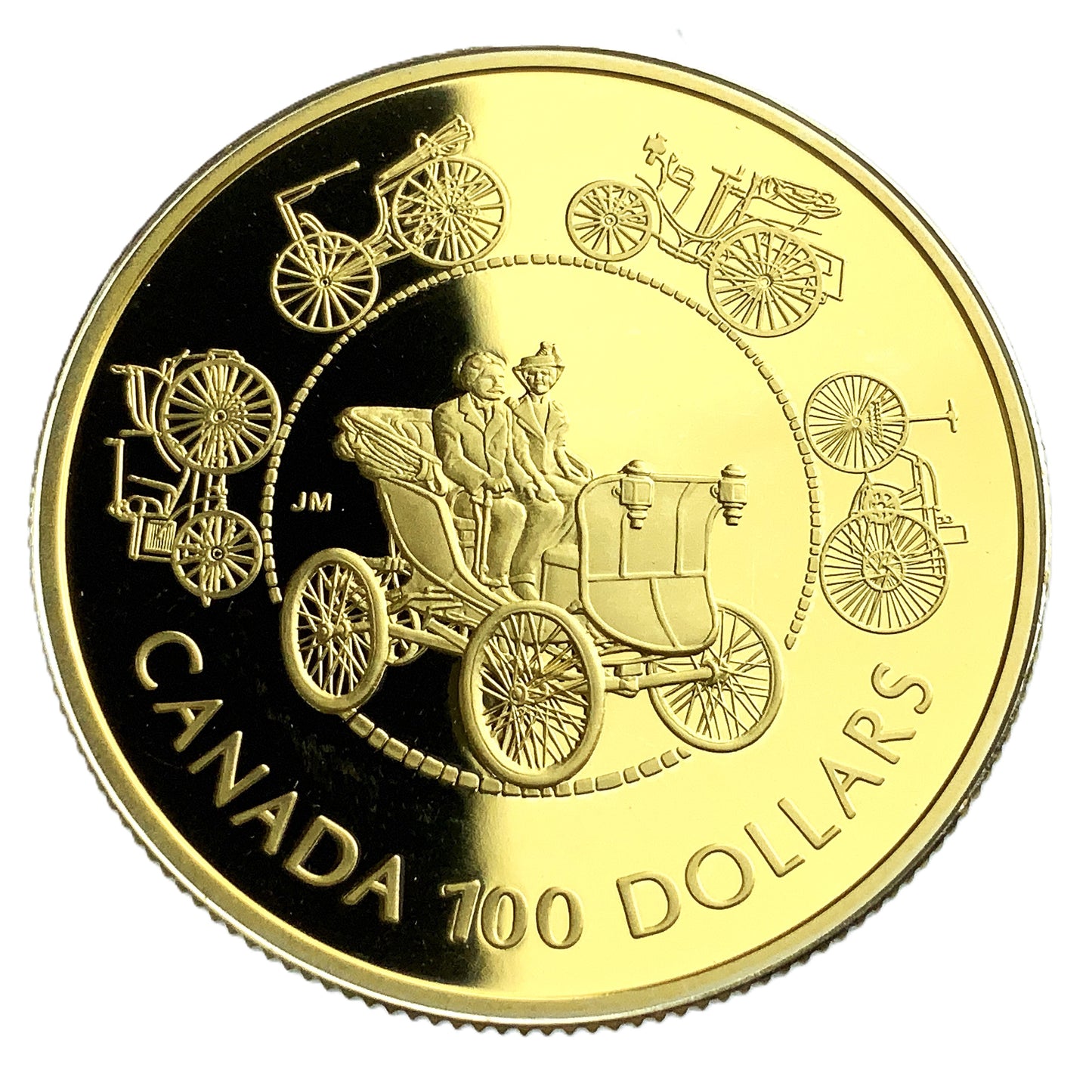 .250 ozt 1893 Era Horseless Carriage $100 Coin