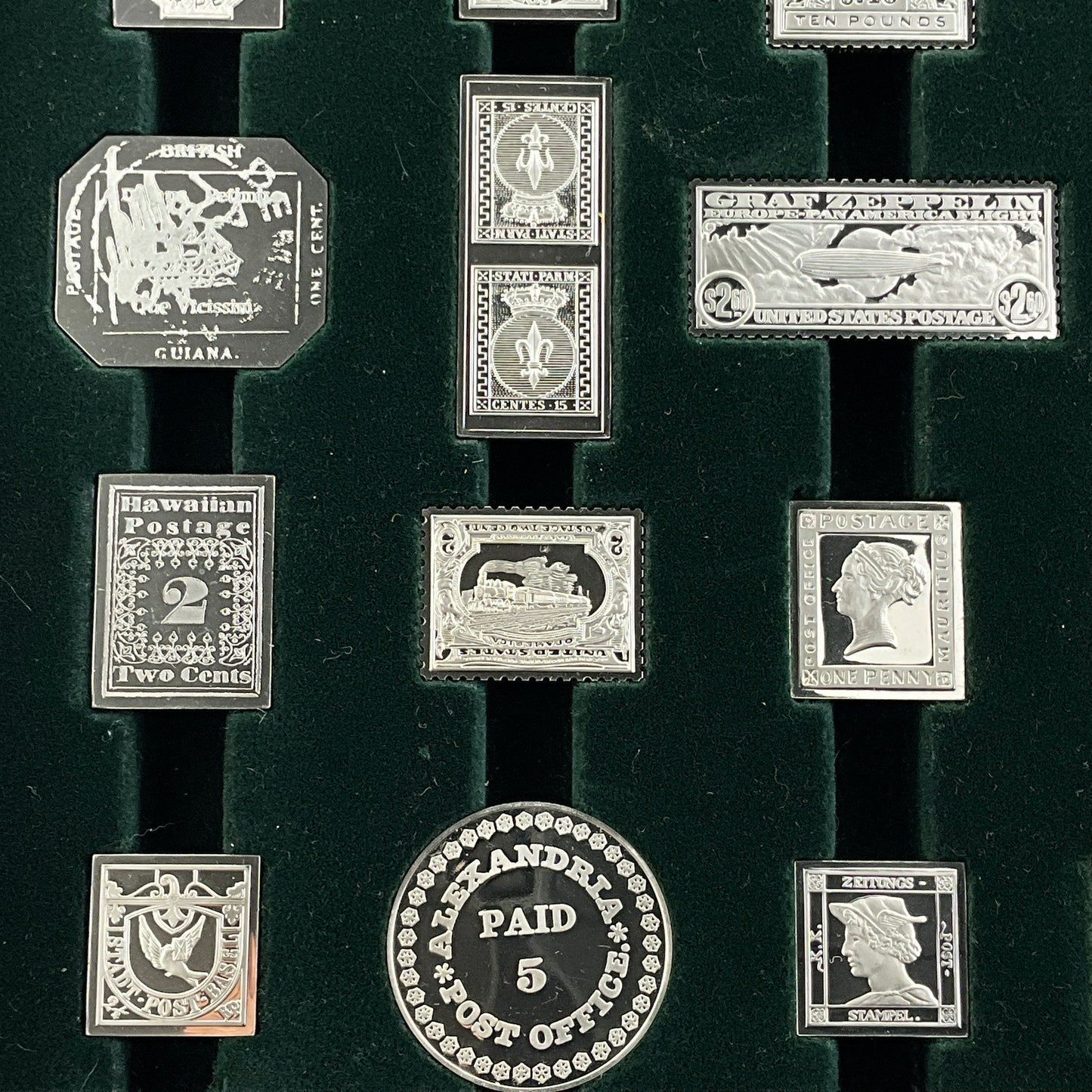 17.65 ozt World's Greatest Stamps Silver