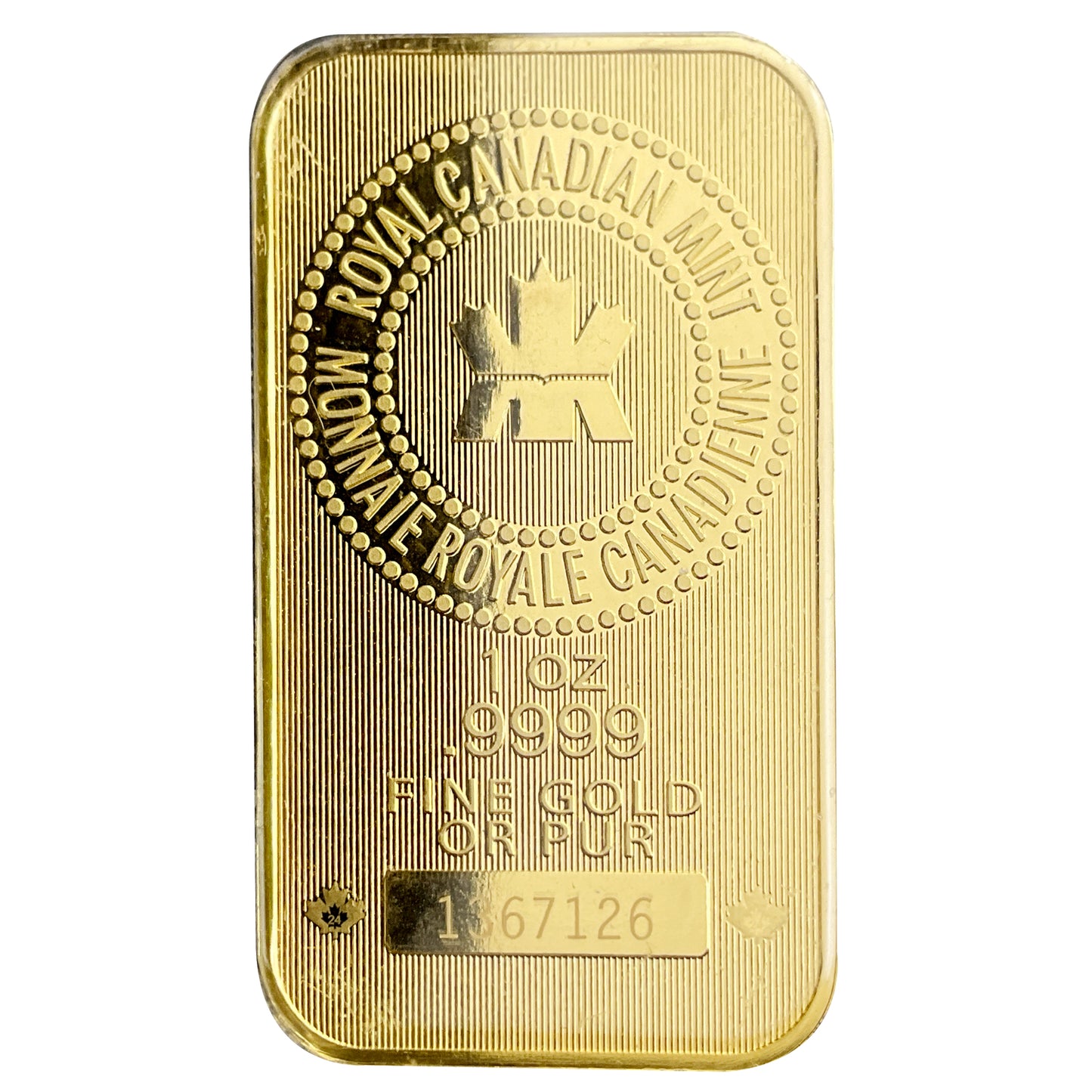 1 ozt Royal Canadian Mint Gold 9999 Bar