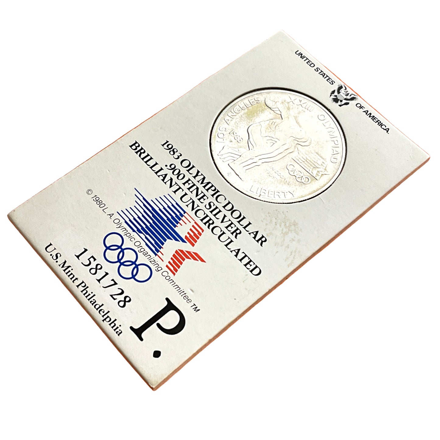 .770 ozt 1983 Olympic Silver Coin $1