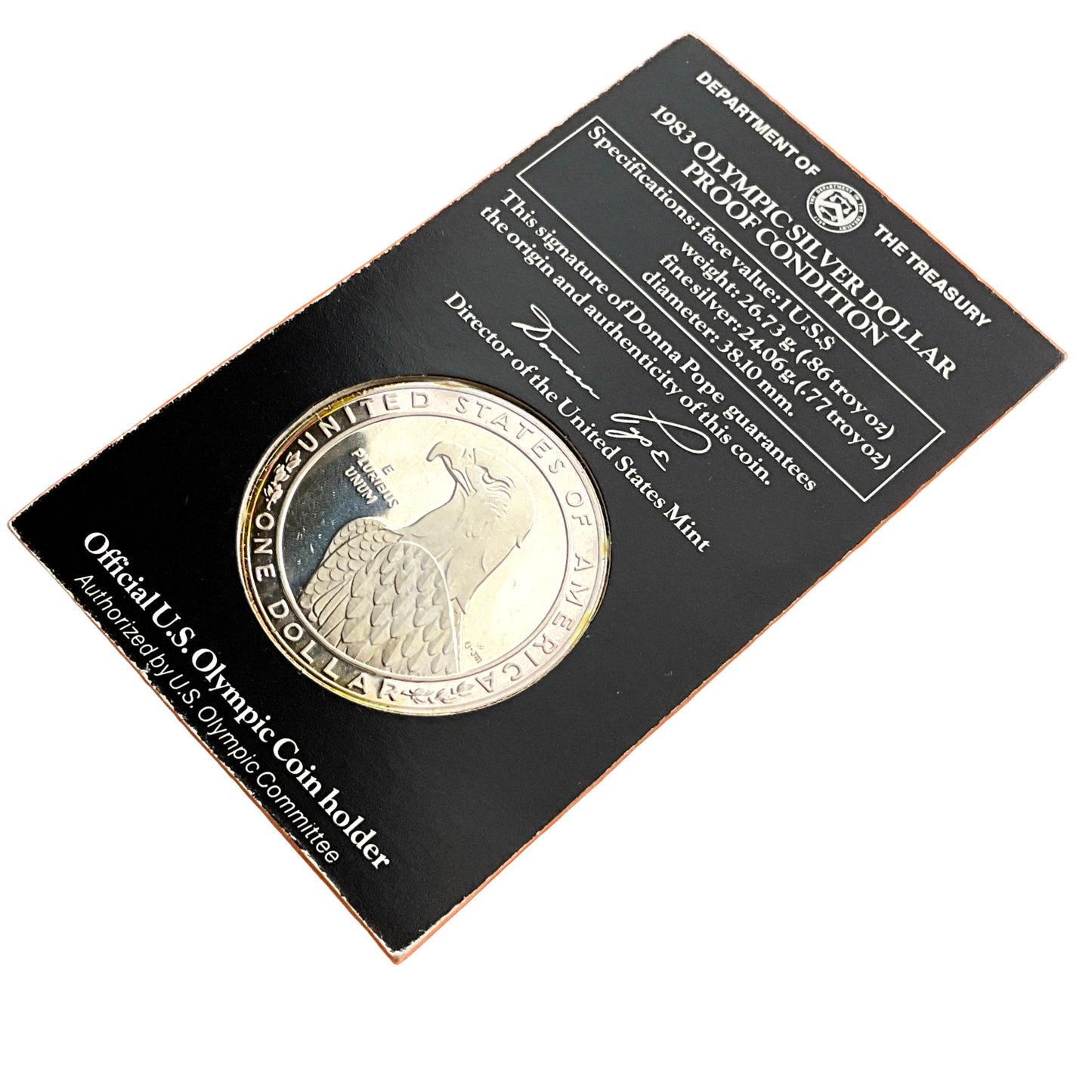 .770 ozt 1983 Olympic Silver Coin $1