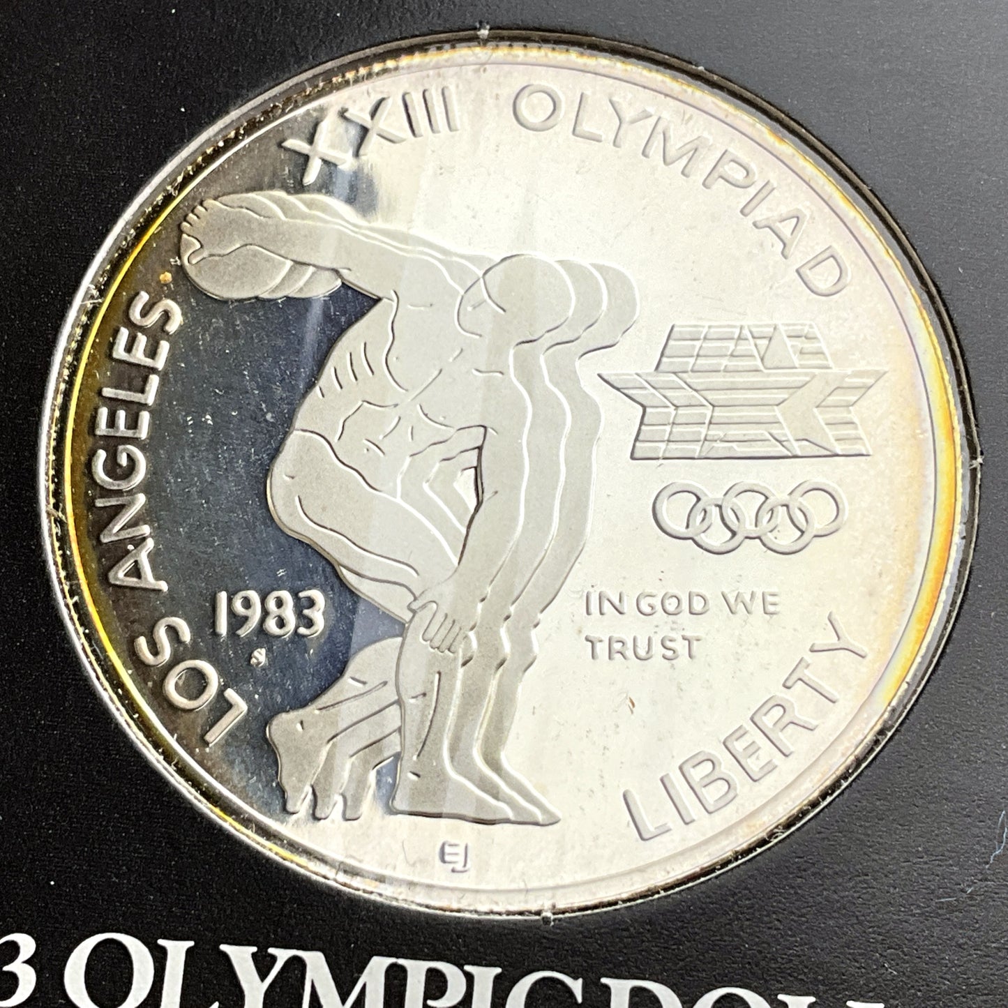 .770 ozt 1983 Olympic Silver Coin $1
