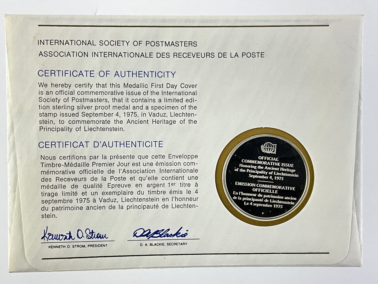 .624 ozt Fuerstentum Silver Medal