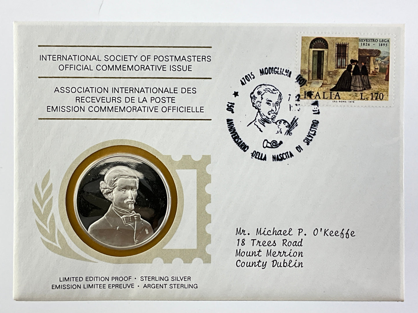 .624 ozt Silvestro Lega Birth Silver Medal