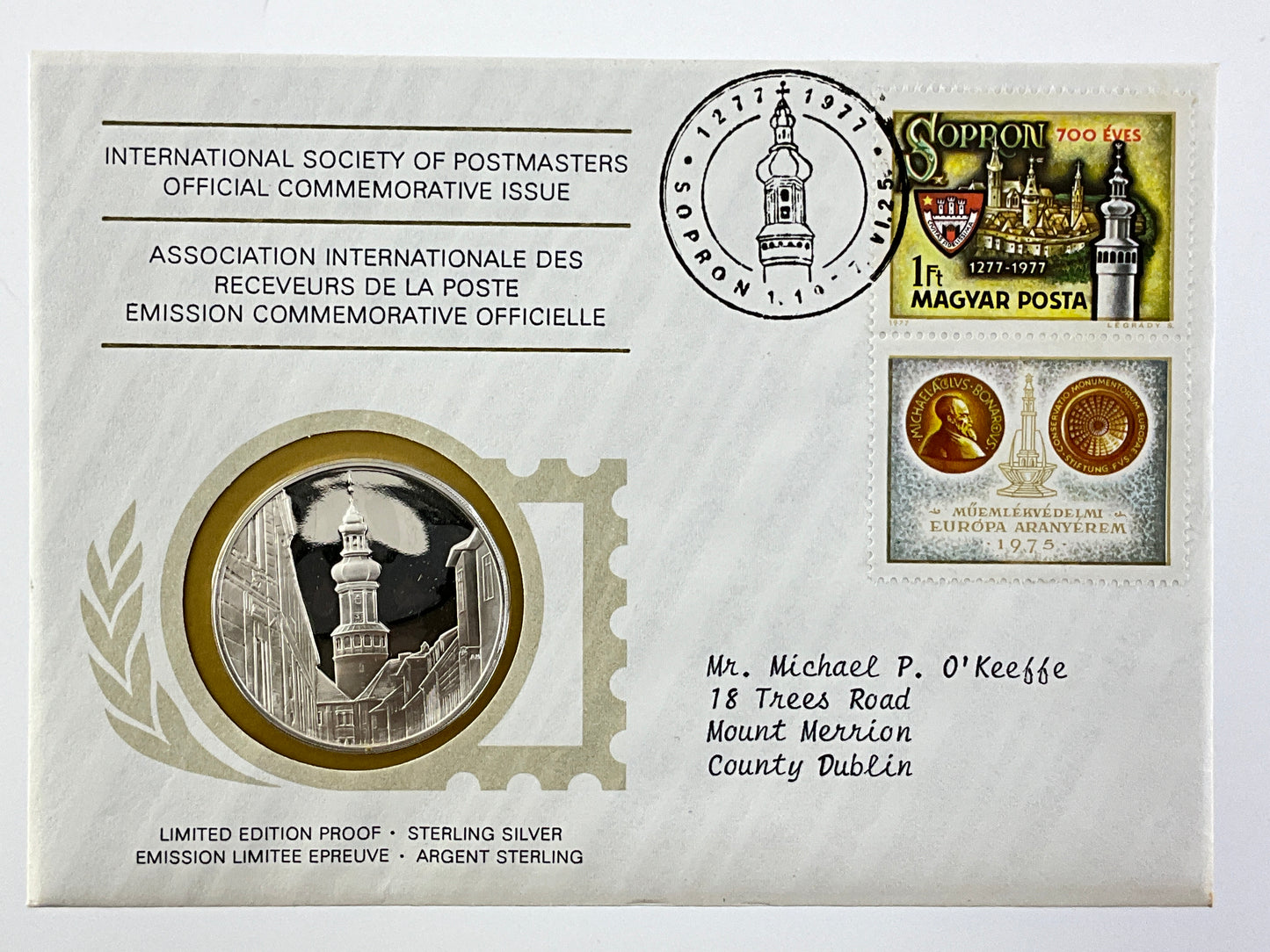 .624 ozt Sopron Hungary Silver Medal