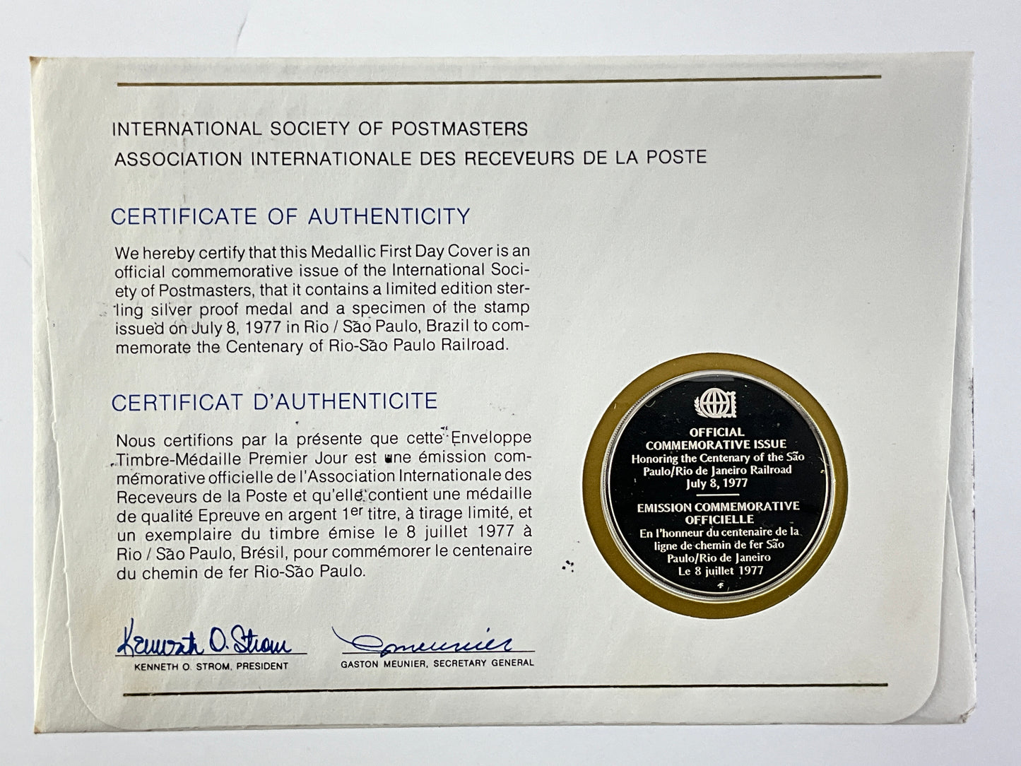 .624 ozt Sao Paulo Rio de Janeiro Railroad